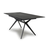 Pinnacle Extendable Black Dining Table with 6 Burnham Swivel Chairs - Pendle Village Furniture